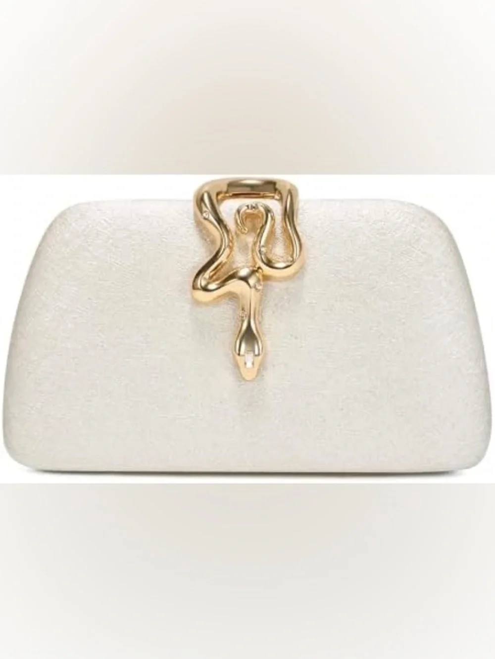 Glitter Party Clutch with Glam Snake Closure for Formal Evenings
